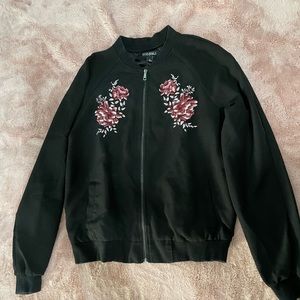 black bomber jacket